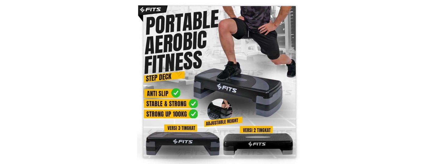 FITS Portable Aerobic Fitness Stepper Gym